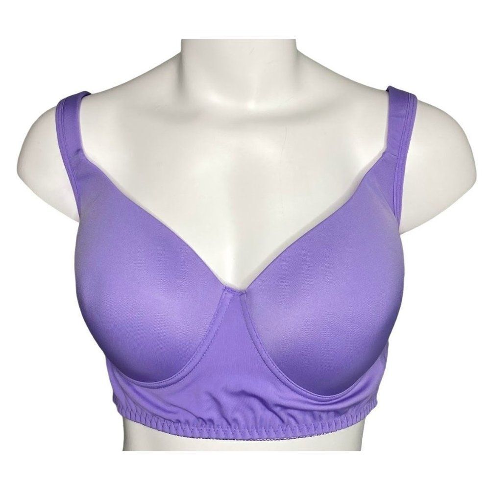 2 Pack Rhonda Shear Molded Cup Bra‎ Womens MEDIUM 36 38 Purple Blue Lace NWOT